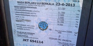 Indonesia car license and KIR Stiker